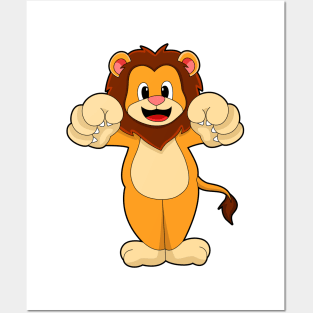 Lion with big Claws Posters and Art